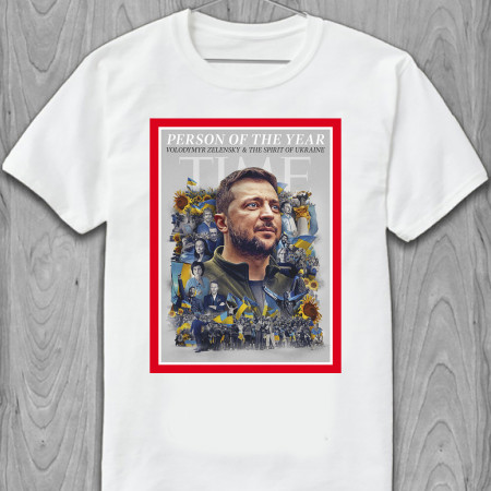 Tricou Zelenskyi din bumbac de ziar TIME